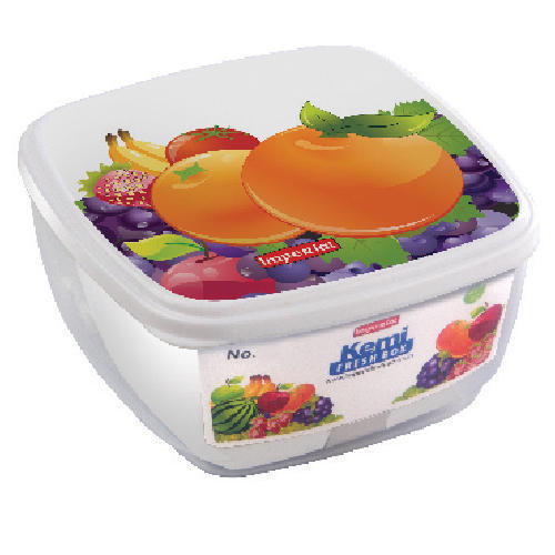 White Plastic Printed Container