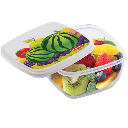 White Plastic Printed Container