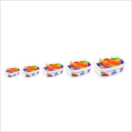 White Kitchen Printed Container