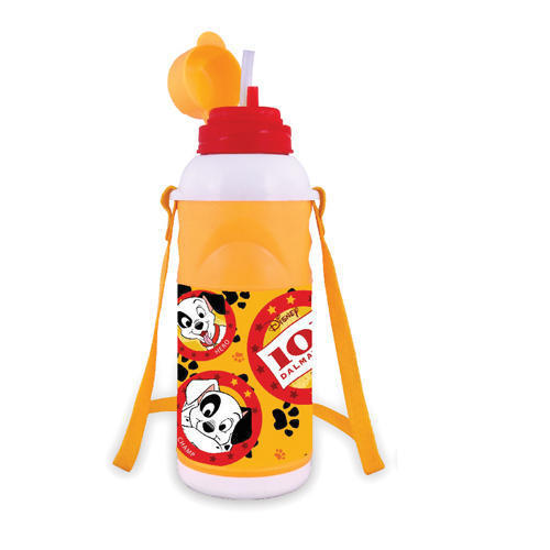 Printed Insulated Bottle - Bpa-free Polypropylene, 100-1000 Ml Capacity, Adjustable Strap, Round Shape, Variegated Designs