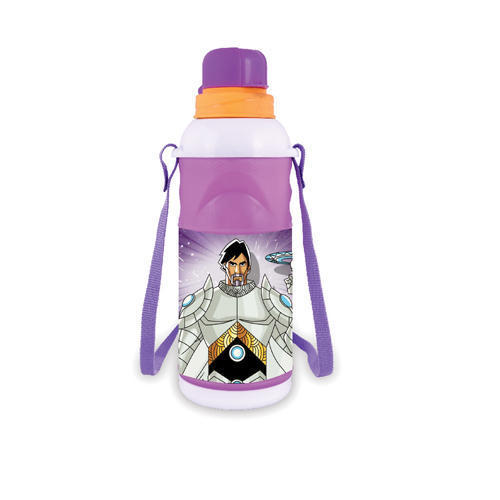 Printed Insulated Bottle - Bpa-free Polypropylene, 100-1000 Ml Capacity, Adjustable Strap, Round Shape, Variegated Designs