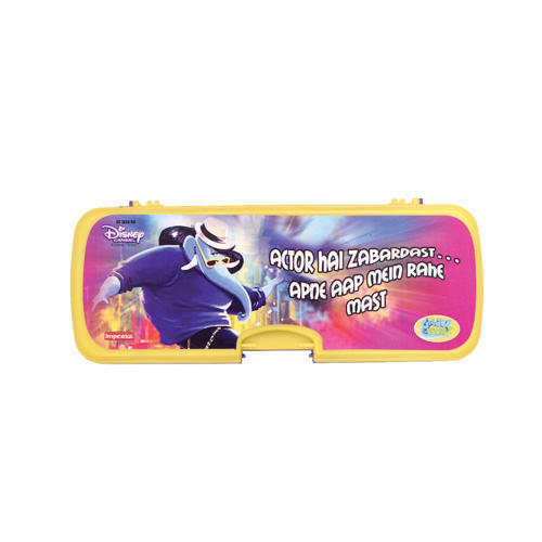 Yellow & Purple Snap Shut Pencil Box