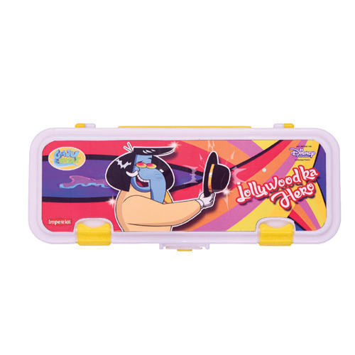 Pencil Box - Polypropylene Material, 3-15 Inch Size, Multicolor Pattern | Rigid Design, Snap Lock Type, Lightweight 10-200 Grams