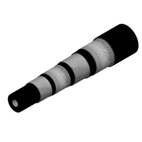 Sae 100 R-6 Hose - Seamless Synthetic Rubber, 6.4mm ID x 12.7mm OD, Black | Weather, Oil and Abrasion Resistant, 1 Textile Braids, 12 Months Warranty