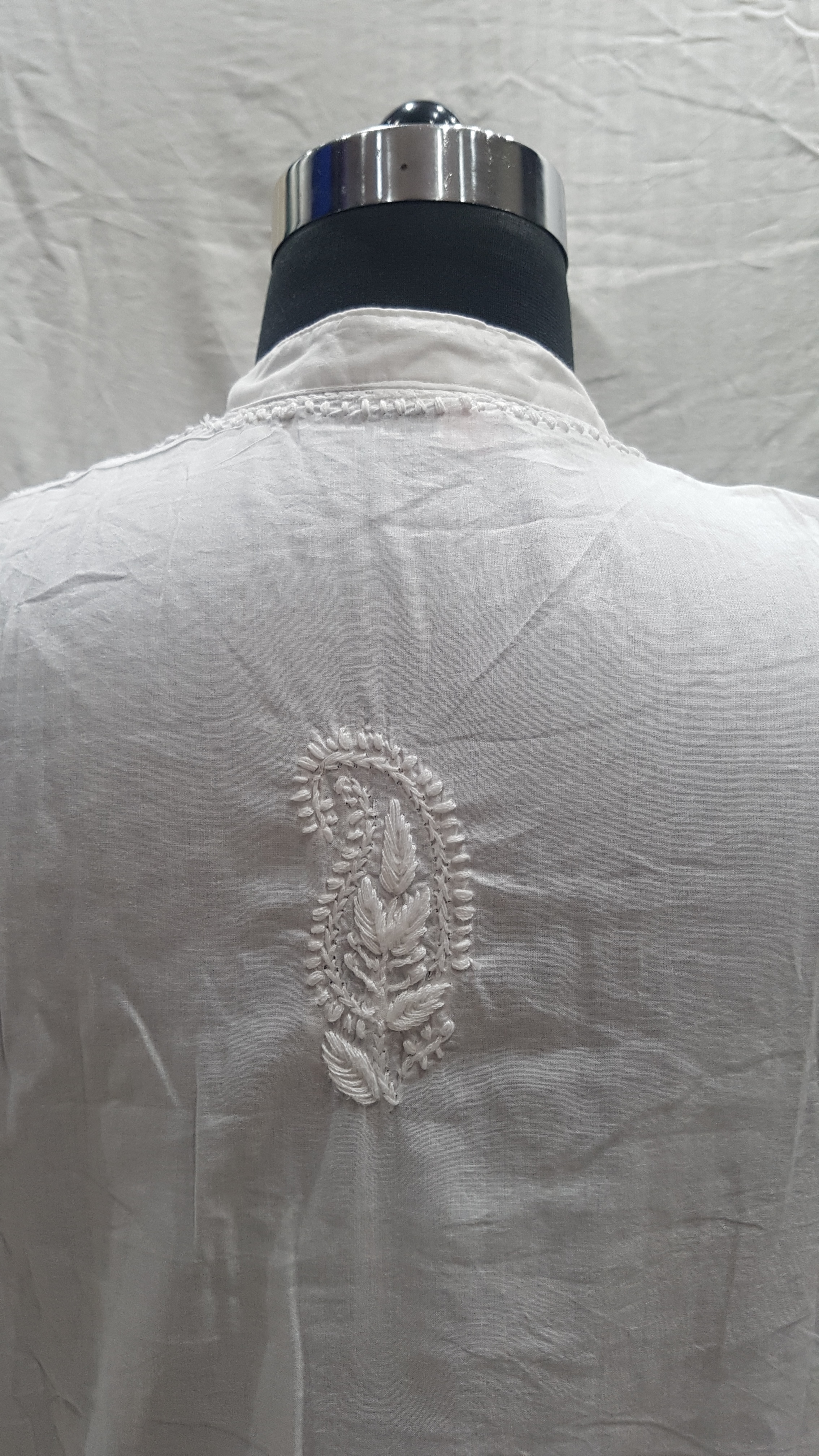 White Ladies Cotton Handmade Kurtis