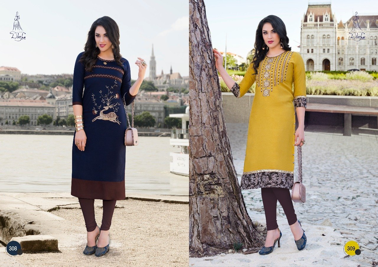 Ladies Fancy Kurti - Rayon Material, Short Sleeve, Customizable Sizes | Red And Blue Printed Design, Washable, Suitable For All Seasons