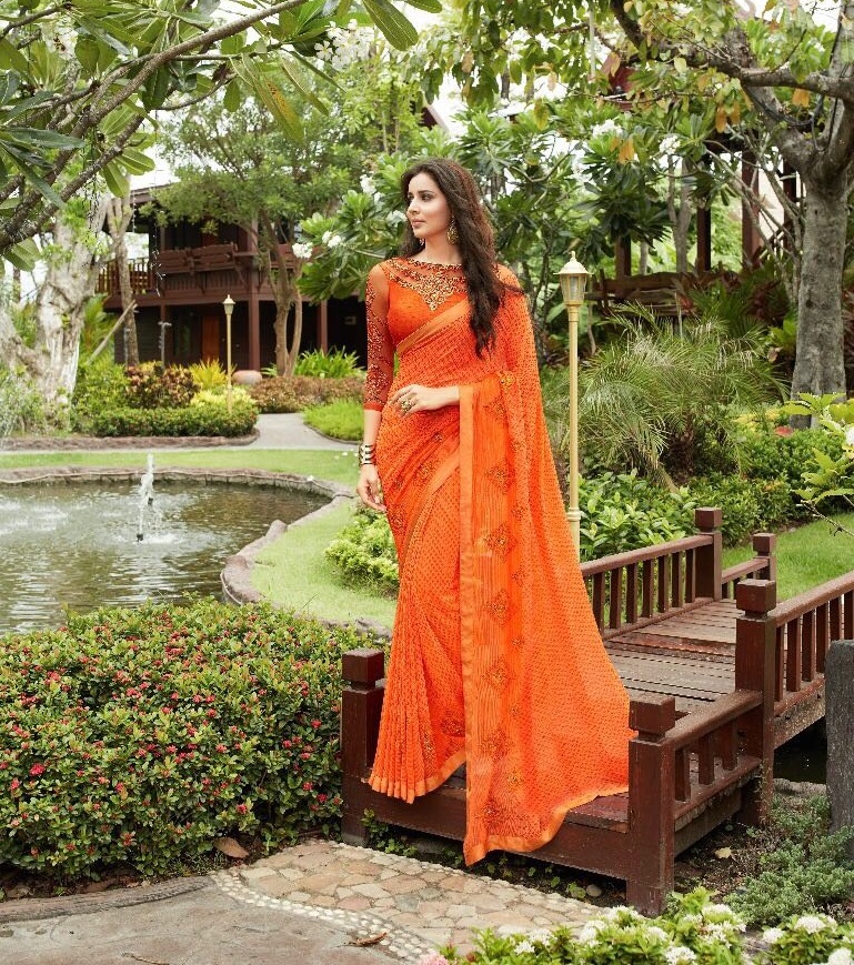 Georgette Sanskar Shaily Saree