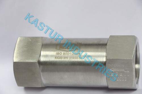 HIGH PRESSURE STAINLESS STEEL NON RETURN VALVE - 10,000 PSI | Corrosion Resistant, Leak-Proof Design, Suitable for High Flow Applications