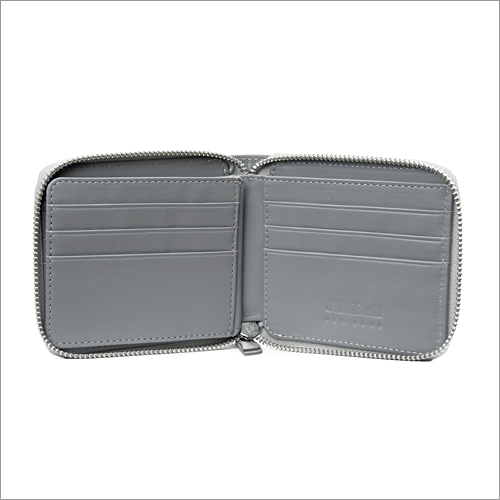 Cool Grey Leather Wallet