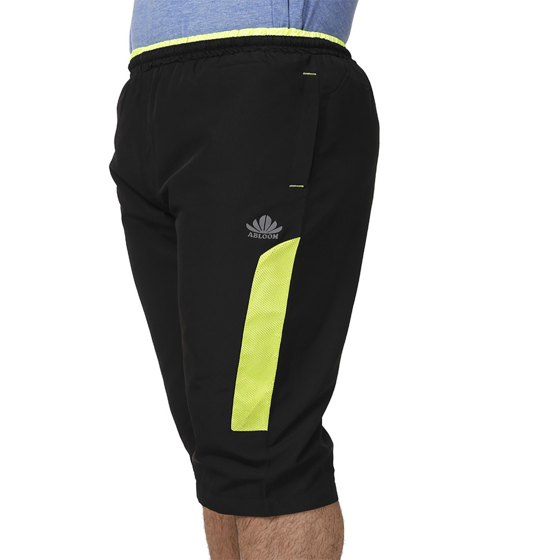 Men's Capri (Black & Green) - Polyester Material, Size: L, M, Xl, Xxl | Tear-resistant, Elegant Design, Skin-friendly, Gorgeous Pattern