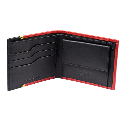 Red Three Color Mens Wallet