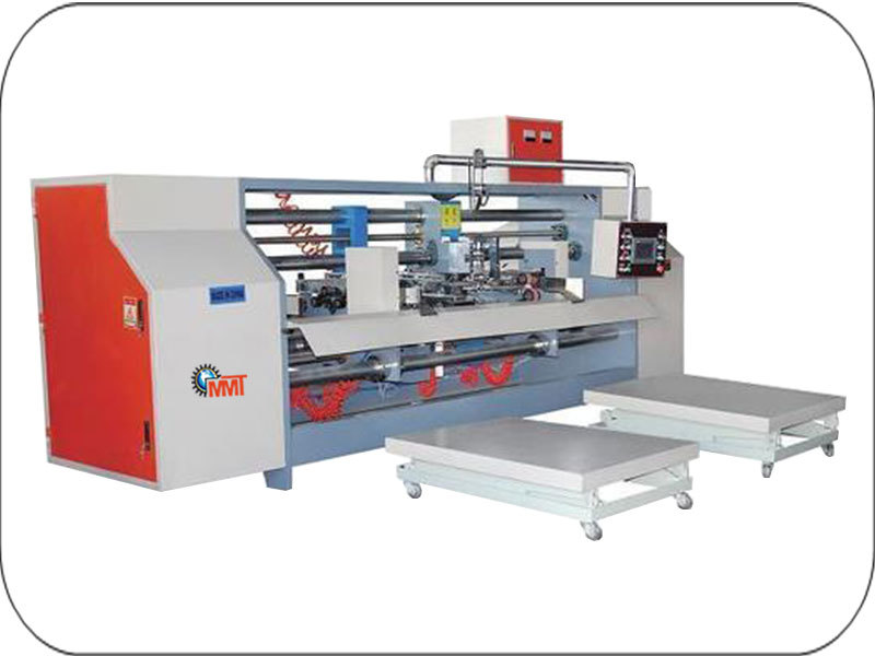 Bottom Box Stitching Machine - Suitable For Pinning Corrugated Boards, Light Blue, Dimensions 3300x2500x2000mm, 0.5 Hp Power With 250 Stitches Per Minute