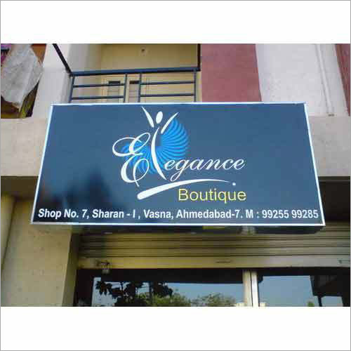Flex Sign Board - Stainless Steel & Aluminum, 3 x 6 Feet, Blue & White | Optimum Visibility, Flawless Finish, Requires Less Maintenance