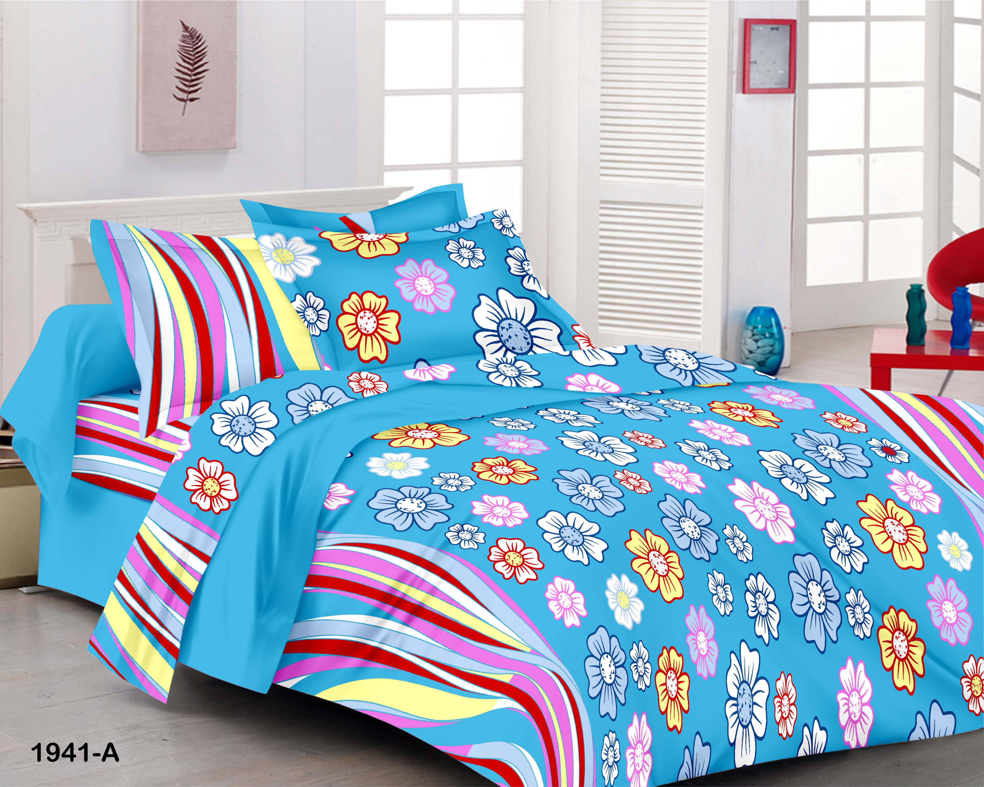 Handloom Bed Sheets - Cotton, Double Size, Pink | Durable Fabric, Soft Comfort, Easy Care, Unique Floral Design, Vibrant Colors