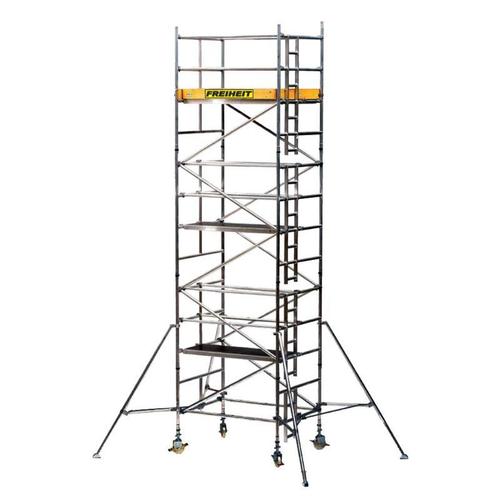 Freiheit Ladder - Aluminum, 15 Foot Height, 3mm Thickness | Lightweight, Easy to Assemble, Stable Working Platform