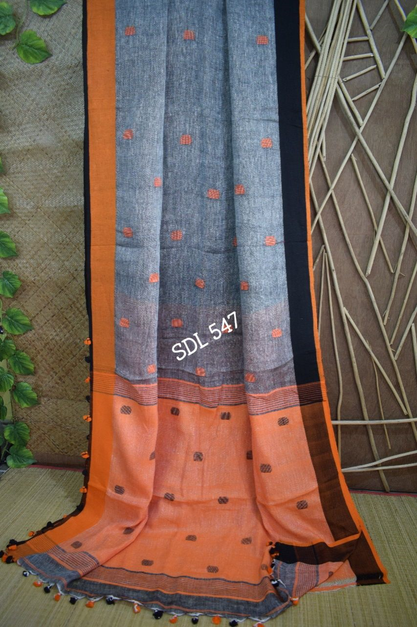 Cotton Linen Saree