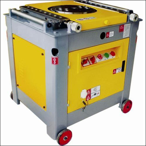 Bar Bending Machine - Steel, 750x750x850 mm, Yellow | Automation: Semi-Automatic, Frequency: 50/60 Hz, Bending Range: Up to 36 mm, Motor Capacity: 5 HP