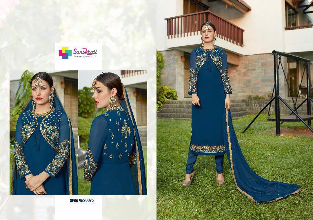 Georgette Salwar Kameez With Embroidary Work