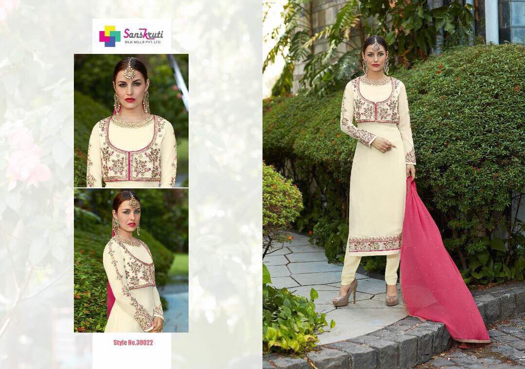 Georgette Salwar Kameez With Embroidary Work