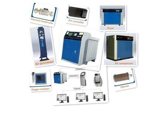 Psa ऑक्सीजन जनरेटर के साथ Kobelco एयर कंप्रेसर