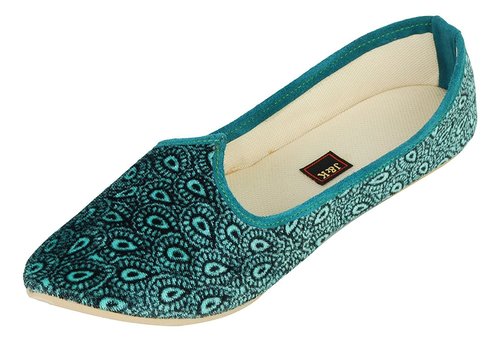 Sky Blue Designer Ladies Jutti