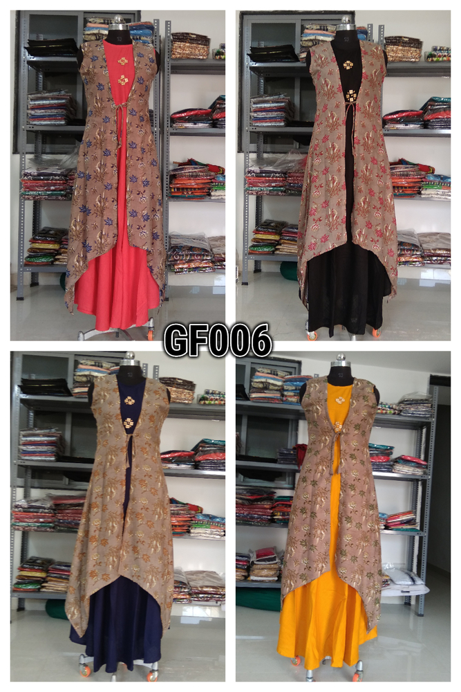 Yellow Rayon Kurtis