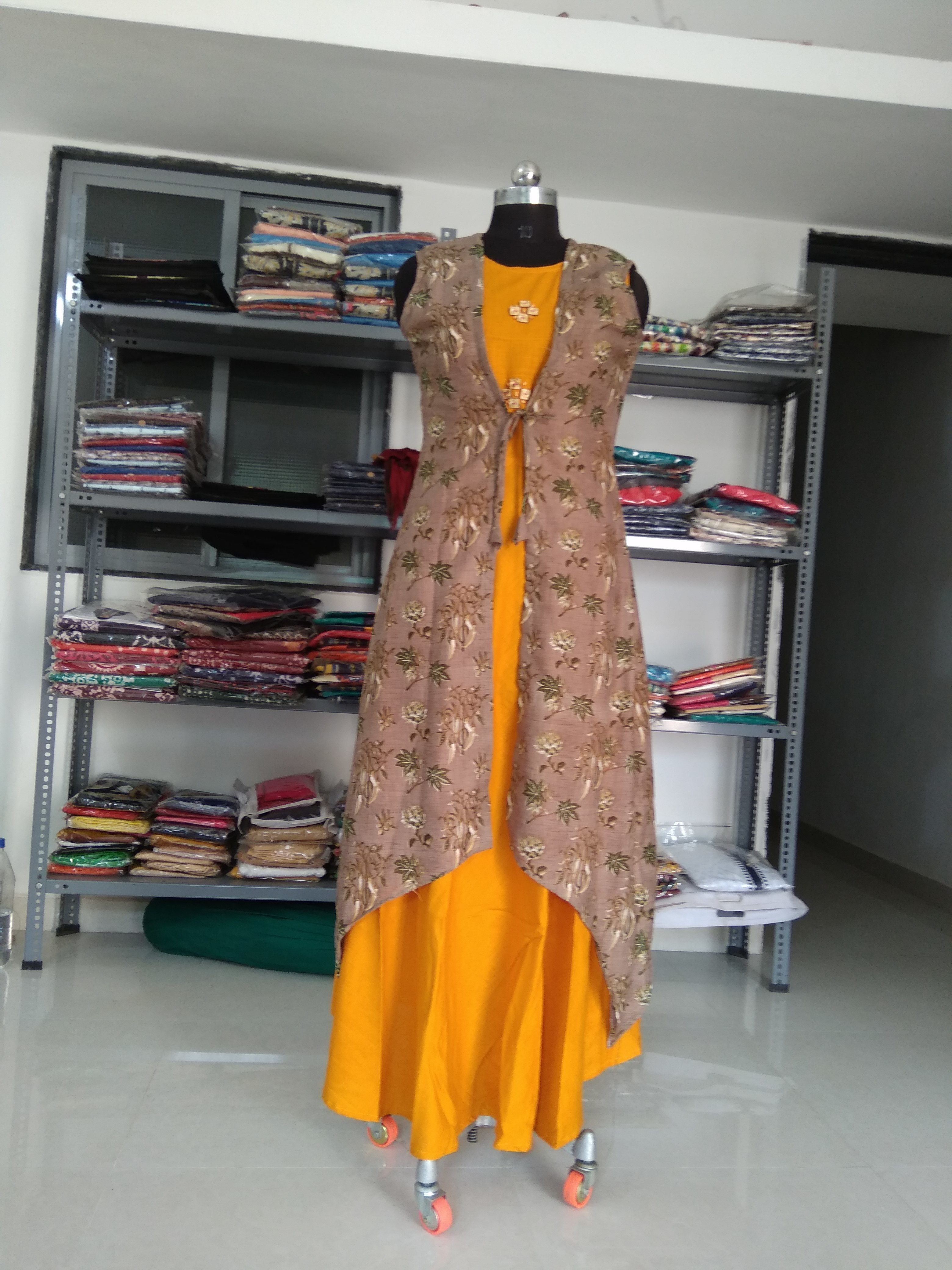 Yellow Rayon Kurtis