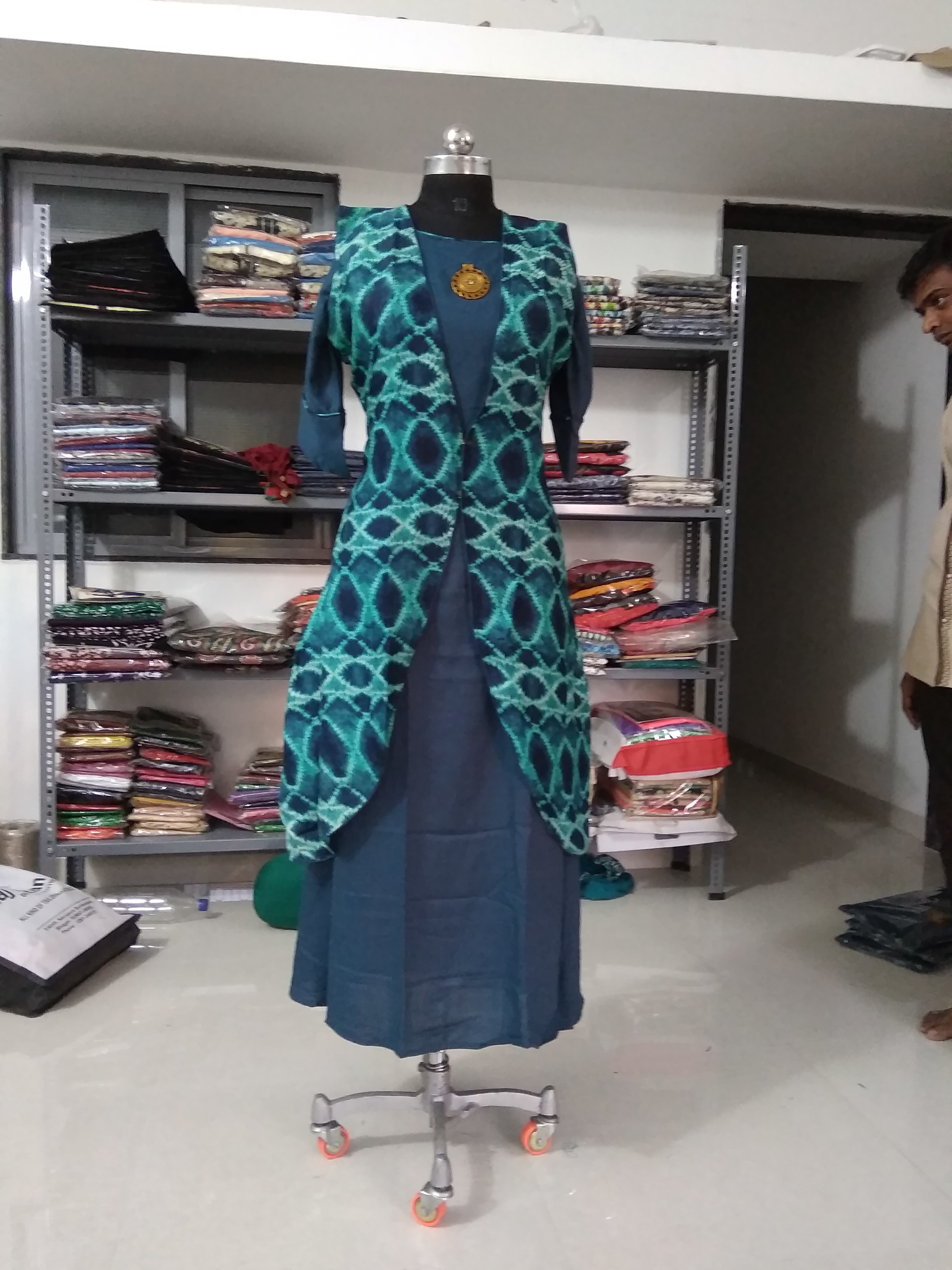 Light Blue Printed Kurtis
