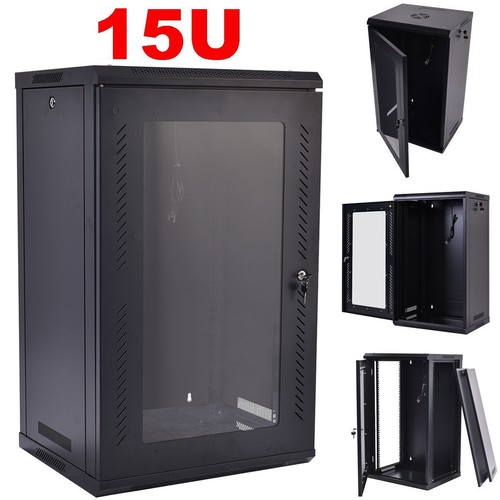 Network Server Rack - 15U Height, 52.07cm Max Device Depth, Iron Material | 250kg Weight Capacity, Sleek Black & White Design