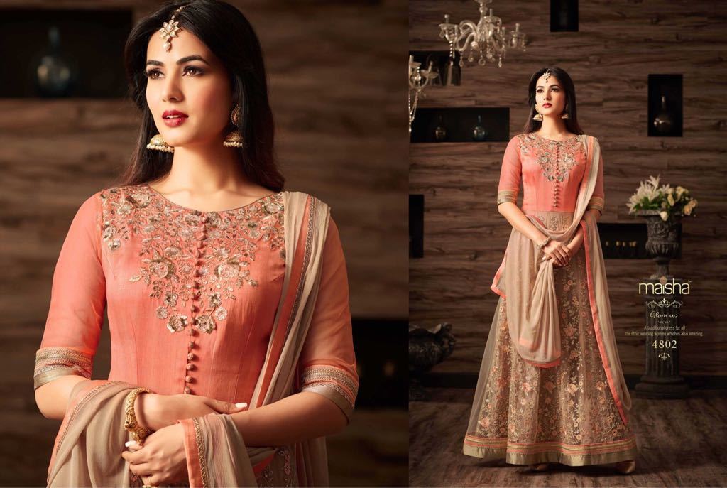 Georgette Fabric Work Suits For Party Wear