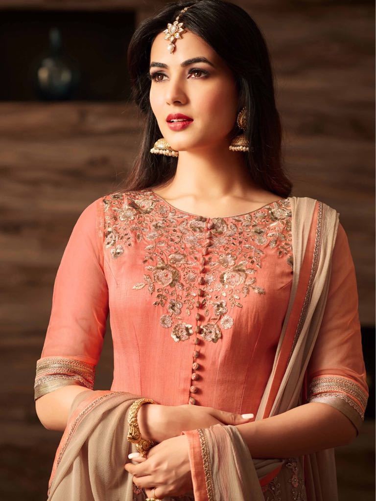 Georgette Fabric Work Suits For Party Wear