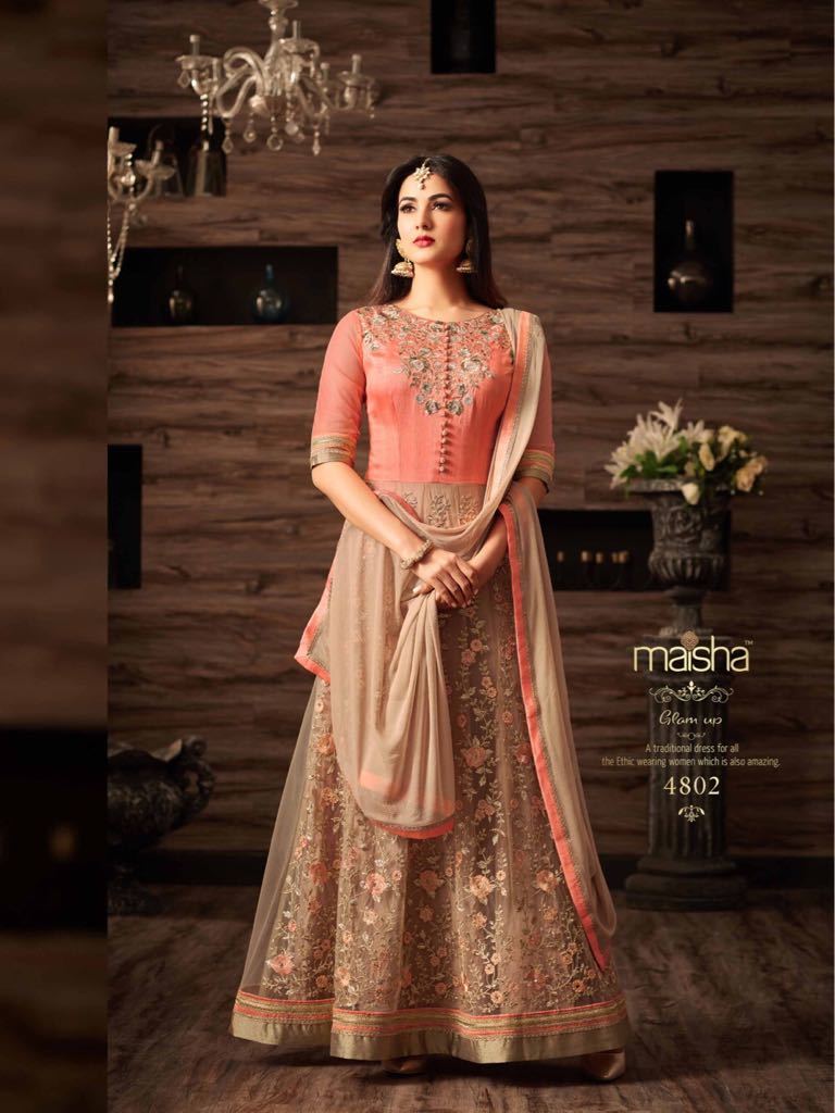 Georgette Fabric Work Suits For Party Wear