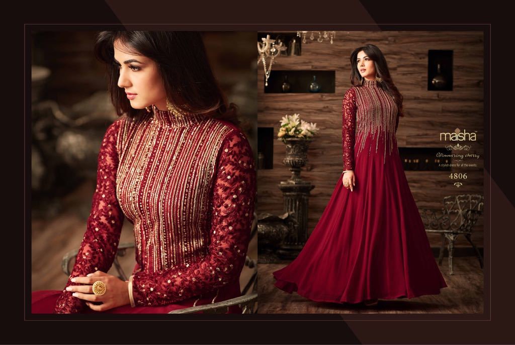 Georgette Fabric Work Suits For Party Wear