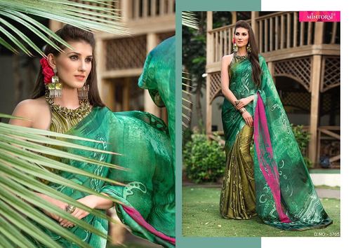 डिजिटल कैजुअल प्रिंटेड साड़ी