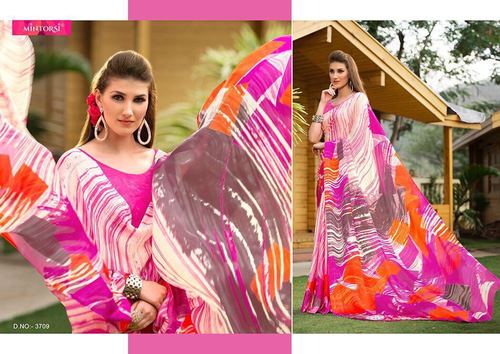 डिजिटल कैजुअल प्रिंटेड साड़ी