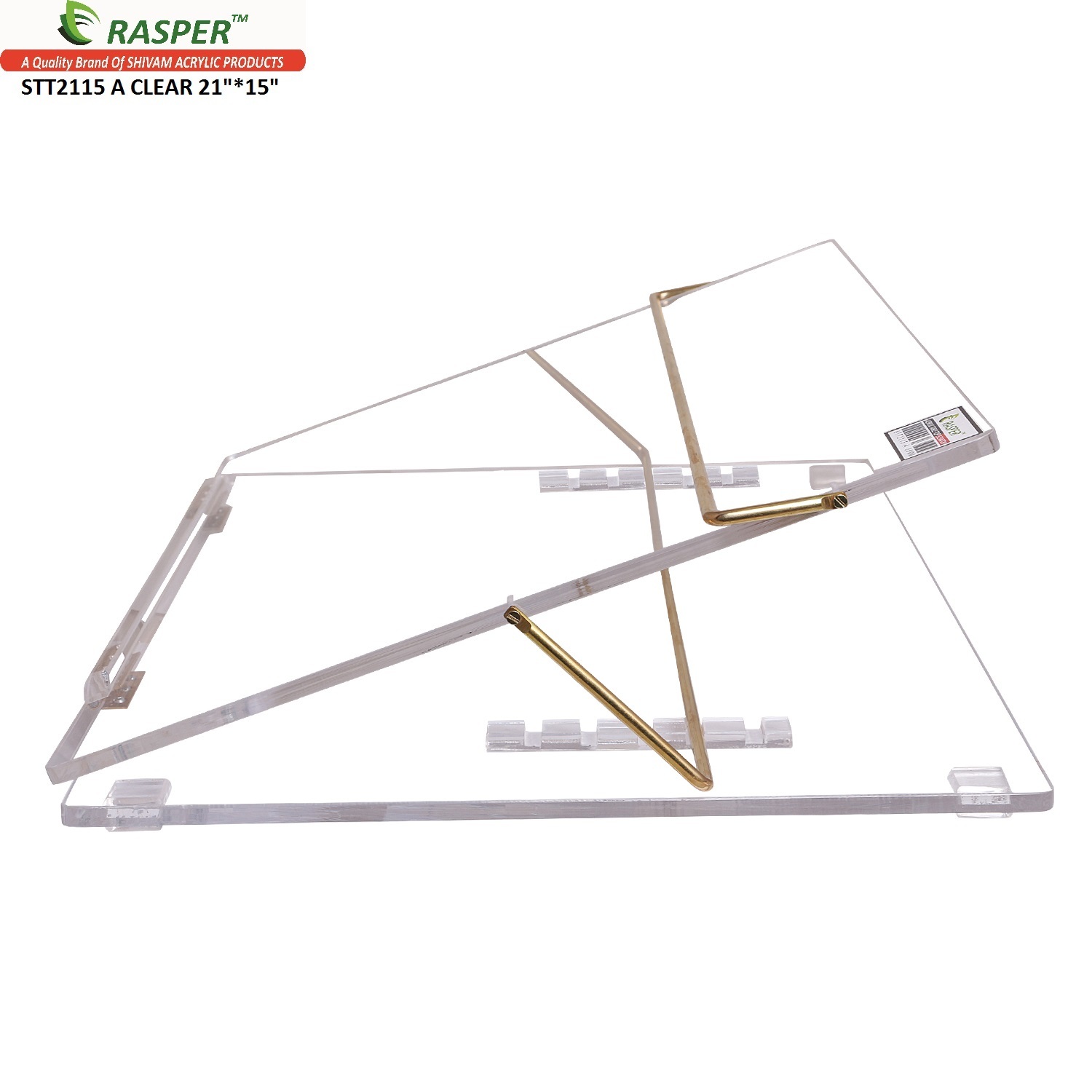 Rasper Acrylic Writing Desk Clear (Standard Size 21x15 Inches) Premium Quality Application: Reading/writing