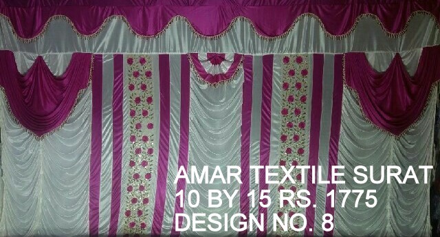 Tent Cloth Manufacturer - Polyester Fabric, 10x15 & 10x30 Sizes, Purple Color, Embroidered Design, 10kg Weight, 1 Year Warranty | Perfect For Tent & Mandap Decoration, Events, Parties And Ceremonies