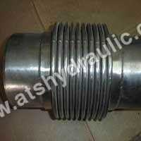 Single Axial Bellow With Pipe - Stainless Steel, Round Head Code, Silver Color | Suitable for Structural Pipe Applications
