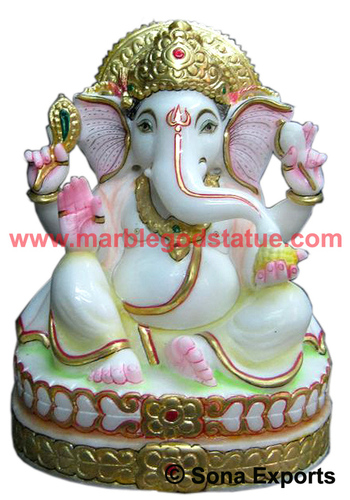 Carving Marble Ganesh Murti