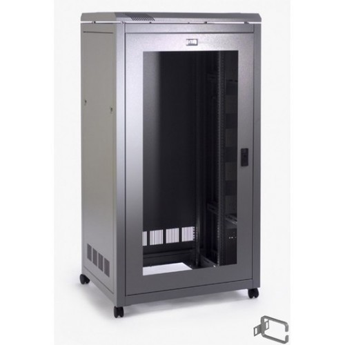 BrandMASS Server Rack - Iron, 600 x 600 x 1326 mm | 27U Capacity, 750 Kg Max Load, Robust Design