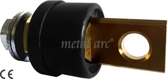 Machine Plug, Socket And Lug 600 Amps - Brass, 600 Amps, Black Rubber, 70-95 Mm2 Cable Lug Connection | Rugged, Crack Resistant, Easy To Install