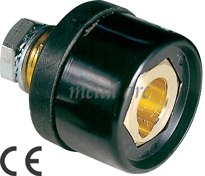 Machine Plug And Socket 400 Amps - Brass, 35 - 95 Mm2 | Crack-resistant, Durable Rubber Insulation, Easy To Install