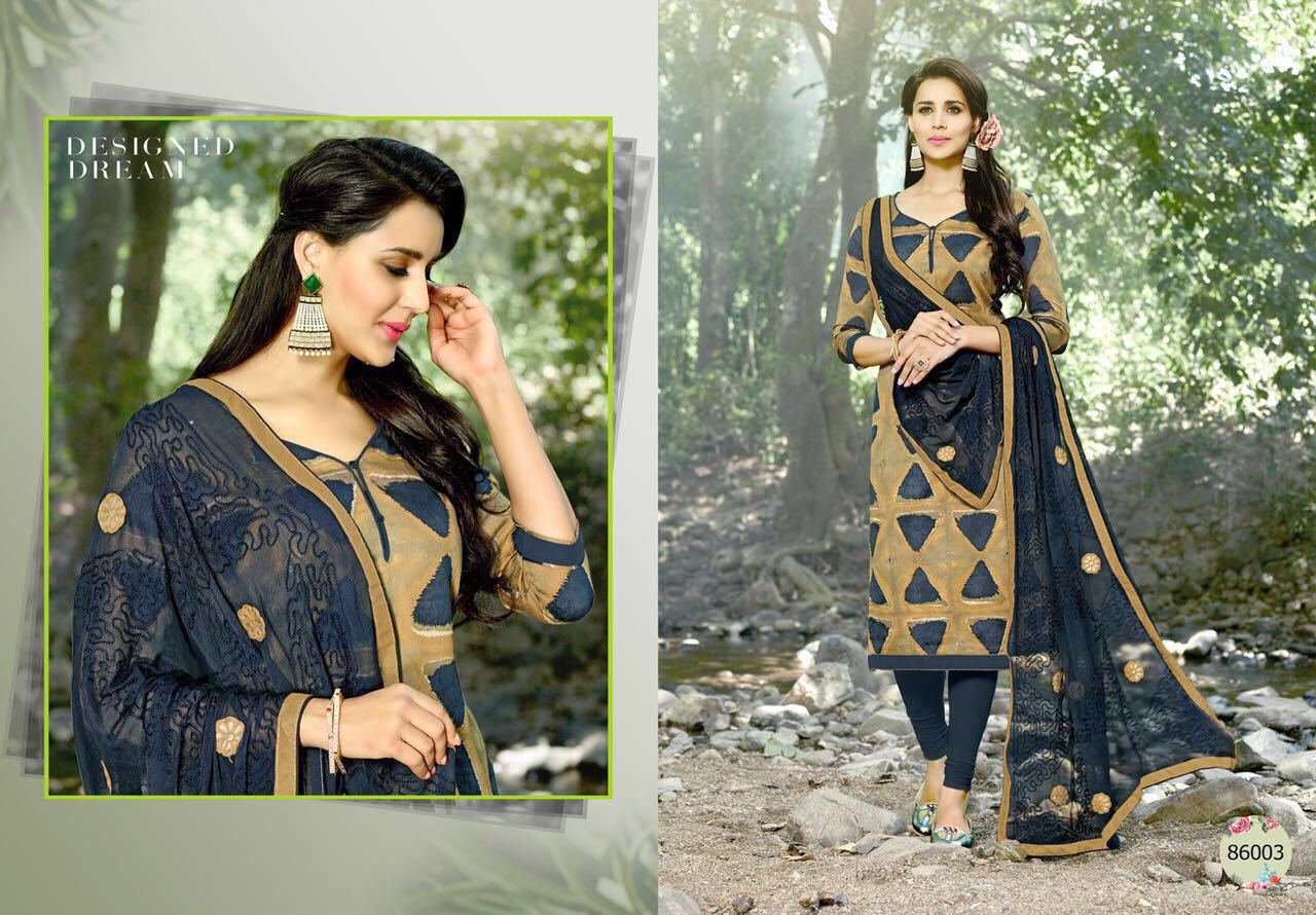 Satin Printed Unstitched Dress Materials