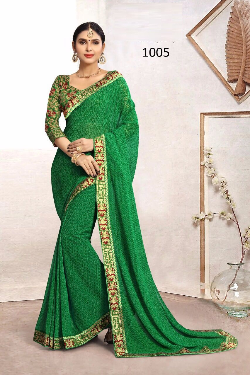 Yellow Printed Ladies Saree