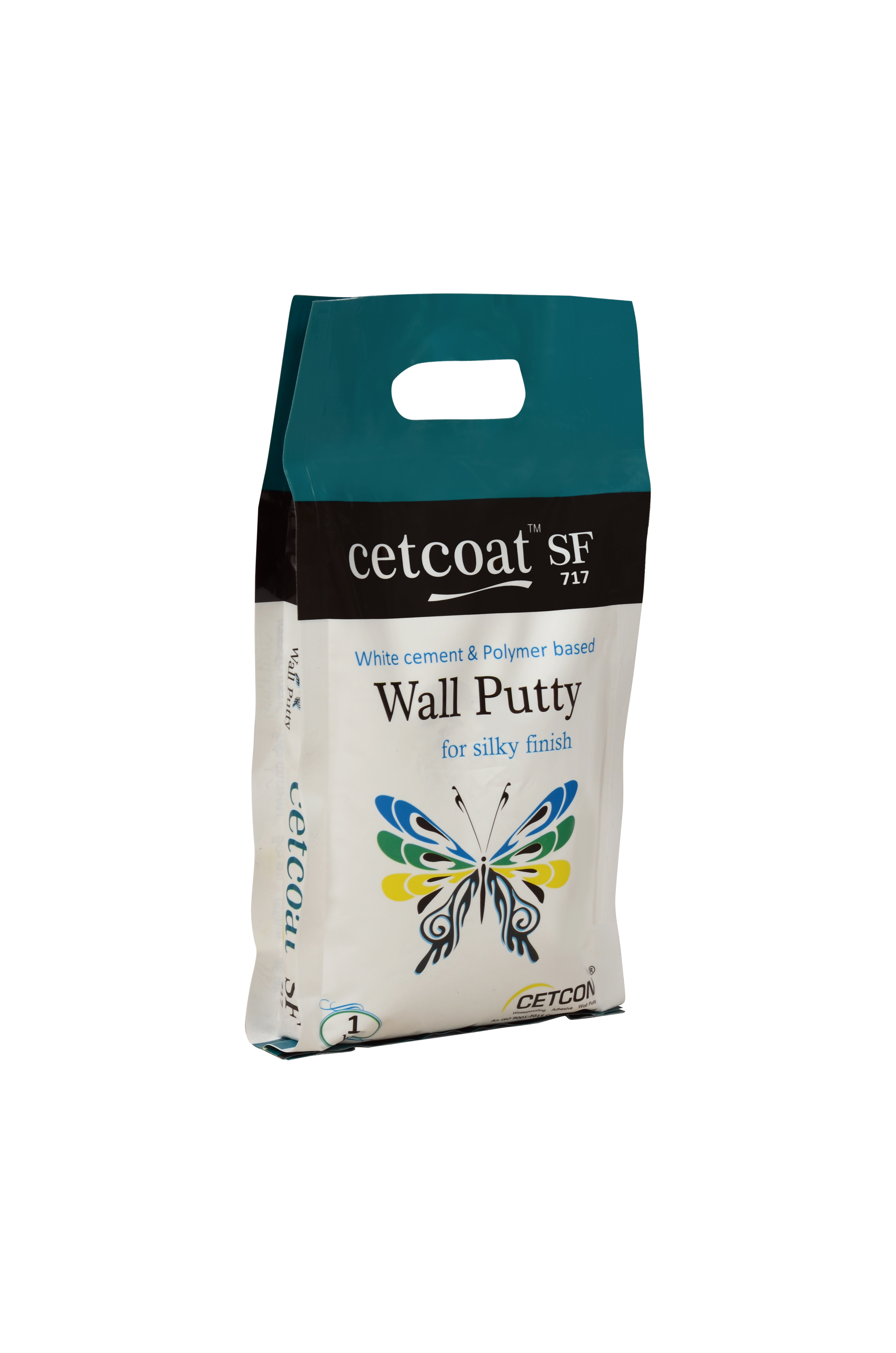 Wall Putty - Polymer Modified White Cement, 500-600 Sq Ft Coverage, Teal Color | Durable, Water Resistant, Smooth Finish, Easy Application