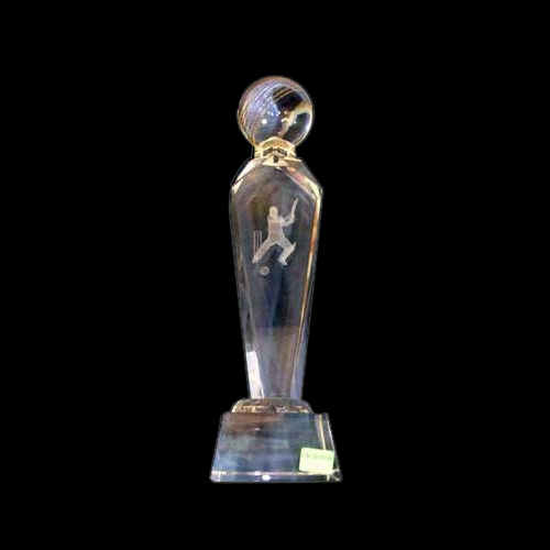Batsman Trophy - Crystal Material | Impressive Appearance, Easy to Hold, Award Winning Design