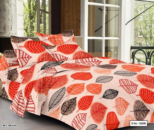 Soft-on Double Cotton Bedsheet Set - 245x225 Cm With 2 Pillow Covers 45x69 Cm | 100% Pure Cotton, 180 Thread Count, Washable, Printed Design