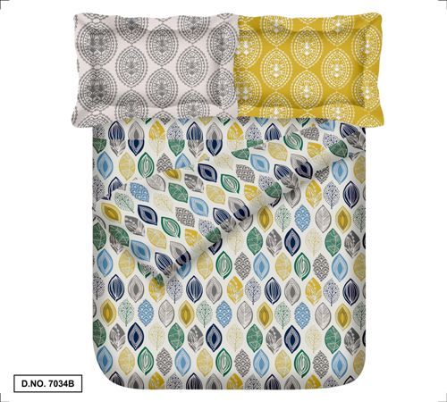 Decorative Bedsheet - 100% Pure Cotton, 245cm X 225cm Double Size, 240 Thread Count, Includes 2 Pillow Covers, Washable Plain Dyed Design