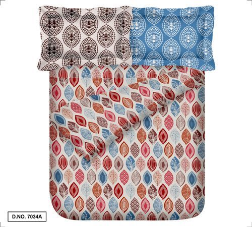 Decorative Bedsheet - 100% Pure Cotton, 245cm X 225cm Double Size, 240 Thread Count, Includes 2 Pillow Covers, Washable Plain Dyed Design
