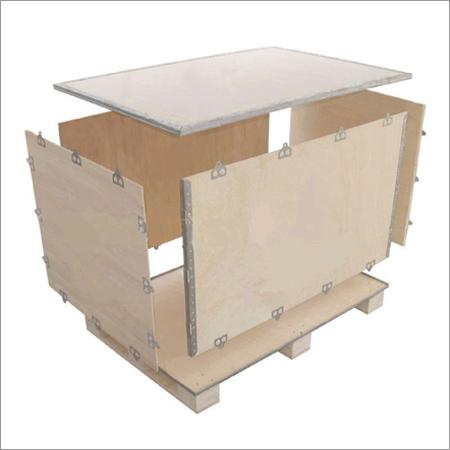 Nail-Less Packaging Box - Plywood & Steel, Customizable Size, ISPM 15 Certified, Easy Assembly & Dismantling, Lightweight Design, Eco-Friendly Solution, Superior Stacking Capabilities